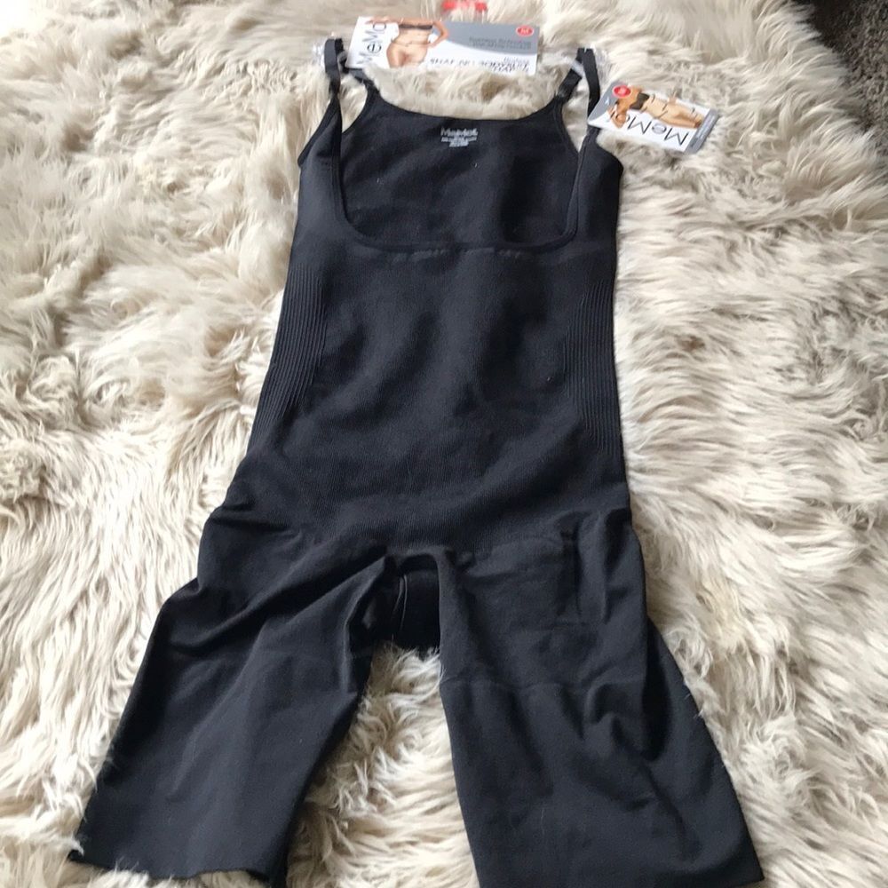 MeMoi Bra Shaping Bodysuit Thigh Shaper Black